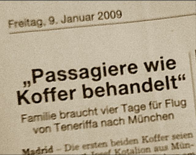 Passagiere wie koffer